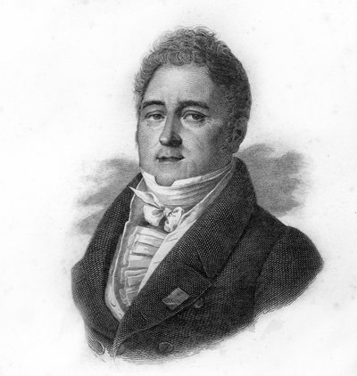 صورة جاك لافيت (1767-1844) ، مصرفي وسياسي فرنسي ، نقش من القرن التاسع عشر بواسطة فنان غير معروف