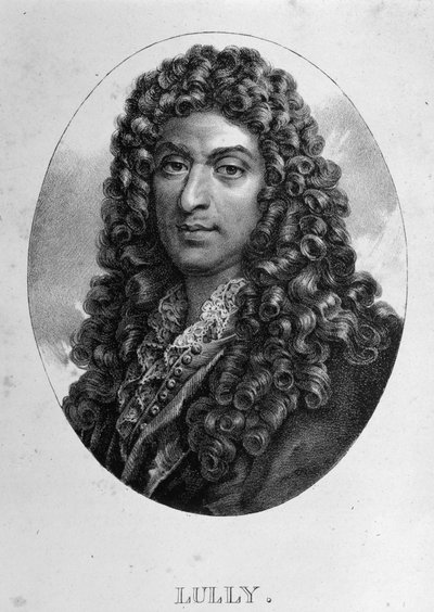 صورة جان بابتيست لولي (جيوفاني باتيستا لولي) (1632-1687) ، الملحن الفرنسي من أصل إيطالي. نقش القرن التاسع عشر. بواسطة فنان غير معروف