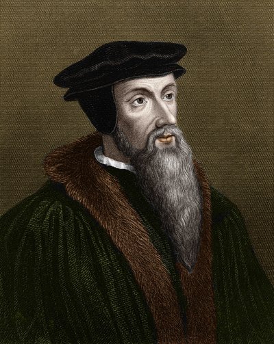 صورة جان كالفين (1509-1564) ، مصلح وكاتب ديني فرنسي. بواسطة فنان غير معروف
