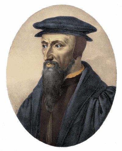 صورة جان كالفن (1509-1564) - نقش بواسطة فنان غير معروف