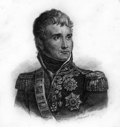صورة جان لانز ، دوق مونتيبيلو (1769-1809) مارشال فرنسا ، نقش القرن التاسع عشر بواسطة فنان غير معروف