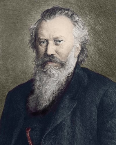 صورة يوهانس برامز (1833 - 1897) ، الملحن الألماني وعازف البيانو والقائد - بواسطة فنان غير معروف