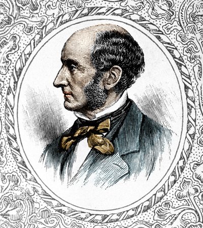 صورة جون ستيوارت ميل. الفيلسوف والخبير الاقتصادي البريطاني 1806-1873 بواسطة فنان غير معروف