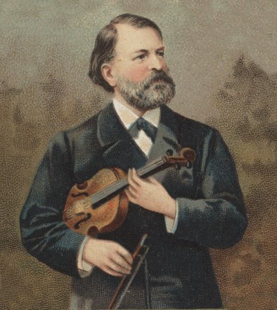 صورة جوزيف (جوس) يواكيم (1831-1907) ، عازف كمان وملحن من أصل يهودي مجري (نمساوي-مجري). بواسطة فنان غير معروف