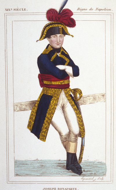 صورة لجوزيف بونابرت (1768 - 1844) ، شقيق نابليون الأول نقش عام 1830 بواسطة فنان غير معروف