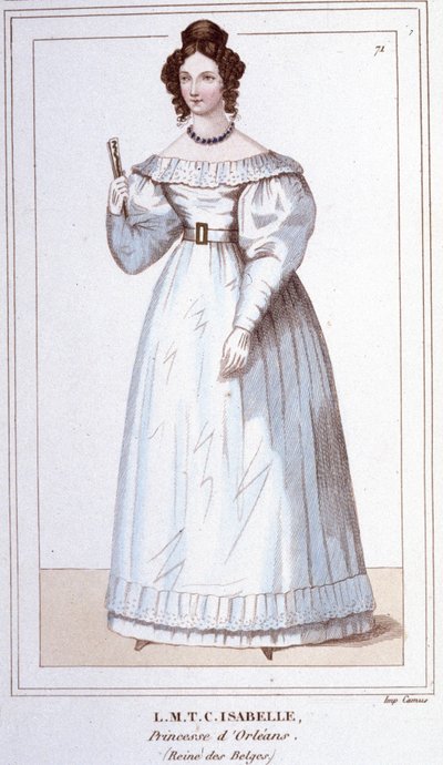 صورة لويز ماري تيريز تشارلوت إيزابيل دورلينز ، ملكة بلجيكا (1812-1850). بواسطة فنان غير معروف