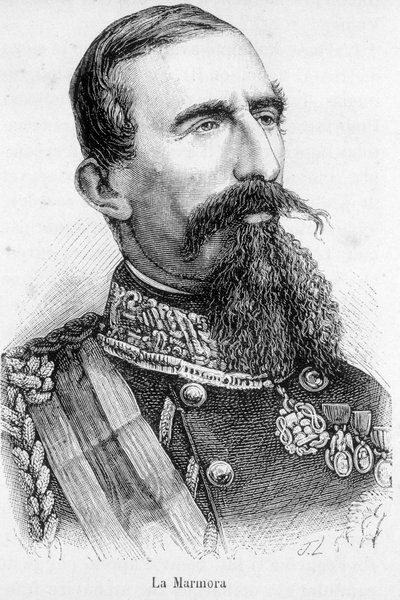 صورة لا ألفونسو فيريرو ، نايت لا مارمورا ، رئيس مجلس المملكة الإيطالية (1864-1866). بواسطة فنان غير معروف