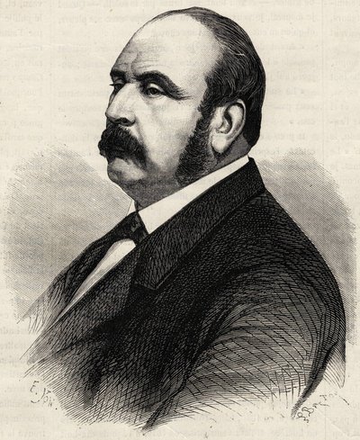صورة ليدرو رولين (ليدرو رولين) (1807-1874) ، سياسي فرنسي. نقش القرن التاسع عشر. بواسطة فنان غير معروف