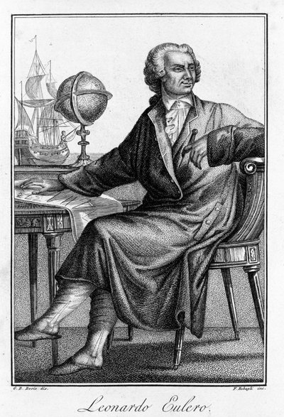 صورة لليونهارد أويلر (1707 - 1783) ، عالم رياضيات سويسري. بواسطة فنان غير معروف