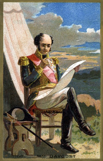 صورة لويس نيكولاس (لويس نيكولاس) دافوت ، ديت دافوت (1770-1823) ، مارشال فرنسا - الطباعة الحجرية الملونة في أواخر القرن التاسع عشر بواسطة فنان غير معروف