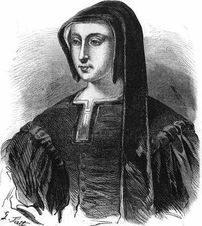 صورة لويز دي سافوا (1476-1531) ، وصية على فرنسا ، زوجة شارل دي فالوا ، دوق أنغوليم وأم فرانسوا الأول. نقش من القرن التاسع عشر. بواسطة فنان غير معروف