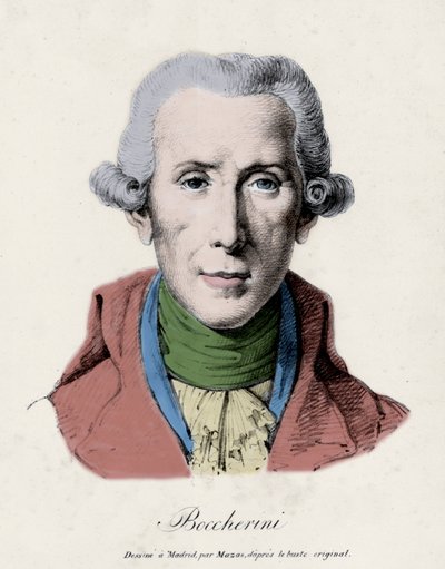 صورة لويجي بوكيريني. (1743 - 1805). الملحن الإيطالي. بواسطة فنان غير معروف