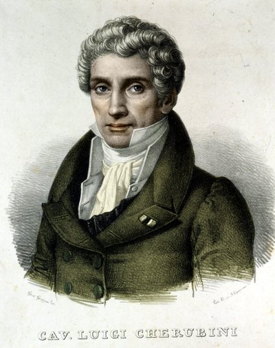 صورة لويجي تشيروبيني (1760-1842) ، ملحن إيطالي. بواسطة فنان غير معروف