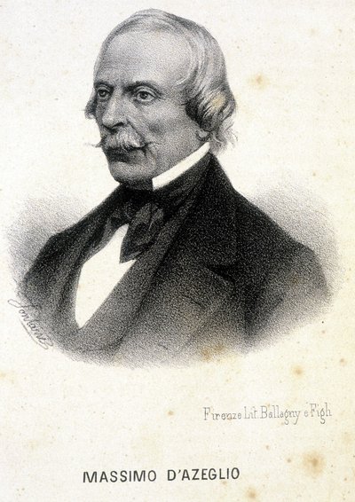 صورة لماسيمو تاباريلي ، ماركيز دازيجليو (1798 - 1866) ، سياسي إيطالي ، رسام ومؤلف. نقش القرن التاسع عشر. بواسطة فنان غير معروف