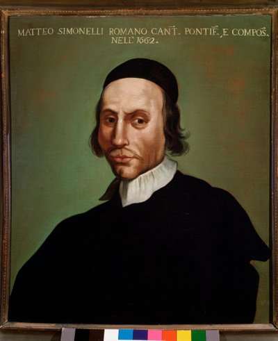صورة ماتيو سيمونيلي (1618-1696) الملحن الإيطالي لوحة مجهول. 1662. بولونيا ، متحف المتحف المدني بواسطة فنان غير معروف