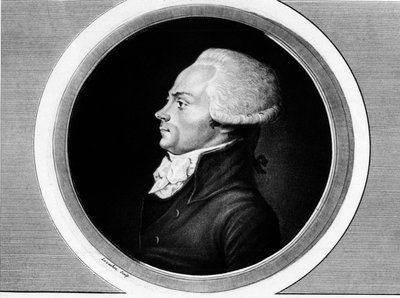 صورة لماكسيميليان بواسطة روبسبير (1758-1794) ، عضو البرلمان العام ومندوب باريس في المؤتمر الوطني. في "" مجموعة كاملة من اللوحات التاريخية للثورة الفرنسية ، في ثلاثة مجلدات ". 1804. بواسطة فنان غير معروف