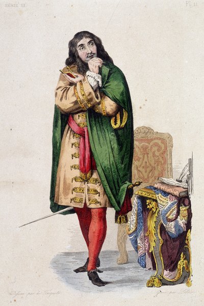 صورة لموليير - في "" Le Plutarque francais "" طبعة. Mennechet ، المجلد. 5 بواسطة فنان غير معروف