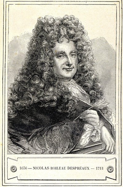 صورة لنيكولاس بويلو ديسبرو (Boileau-Despreaux) (1636 - 1711) ، نقش القرن التاسع عشر بواسطة فنان غير معروف