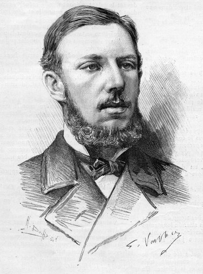 صورة لأوسكار أوغسطس دوق جوثلانج من جلد السويد (1859-1953) هنا في عام 1888 أثناء زيارته لباريس. بواسطة فنان غير معروف