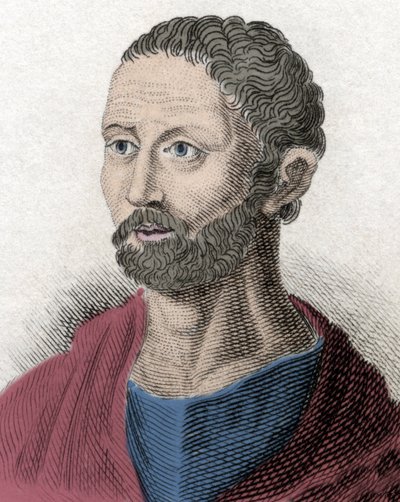 صورة للفيلسوف اليوناني Posidonios Stoician (135-51 قبل الميلاد) (Poseidonios ، Poseidonios ، Posidonios of Apamee ، Posidonios of Rhodes ، Posidonius (باللاتينية) ، Posidonius of Apamee ، Posidonius of Rhodes. نقش القرن التاسع عشر. بواسطة فنان غير معروف