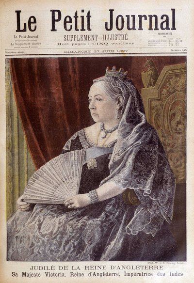 صورة للملكة فيكتوريا بمناسبة اليوبيل لها - في "لو بيتيت جورنال" بتاريخ 27/06/1897 بواسطة فنان غير معروف