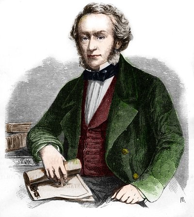 صورة لريتشارد كوبدن. اقتصادي وسياسي بريطاني (1804-1865). نقش من عام 1866. بواسطة فنان غير معروف