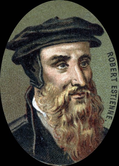 صورة شخصية لروبرت إستيان (1503-1559) ، طابعة فرنسية. بواسطة فنان غير معروف