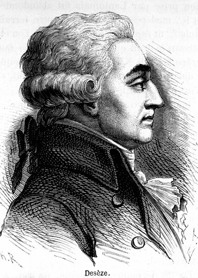صورة لرومان ديزي أو دي سيز (1748-1828) ، محامي لويس السادس عشر أثناء محاكمته. بواسطة فنان غير معروف