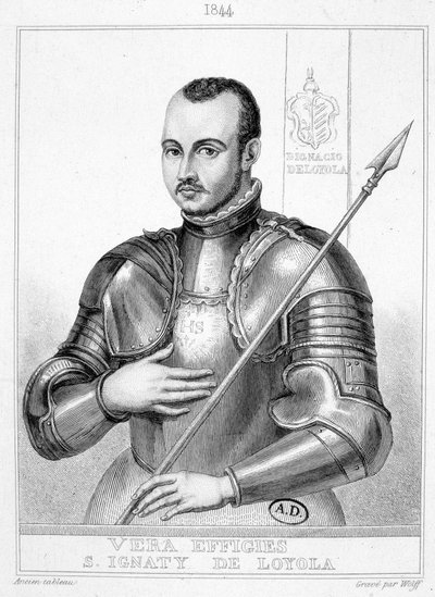 صورة للقديس إغناطيوس دي لويولا ، مؤسس جمعية يسوع (1491-1556) بواسطة فنان غير معروف