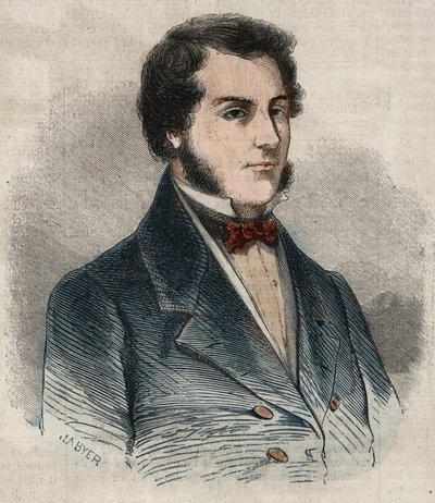 صورة للسير جيمس بروك ، المعروف باسم راجا ساراواك (1803-1868) ، المغامر البريطاني أول راجا أبيض لساراواك. نقش في "لوموند لامع" من عام 1857. مجموعة خاصة. بواسطة فنان غير معروف