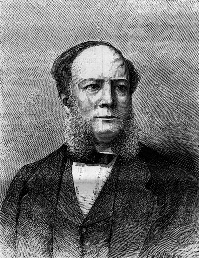 صورة للسير ويليام سيمنز (كارل فيلهلم) (1823-1883) ، مهندس ومخترع إنجليزي ، مبتكر عمليات تصنيع الصلب. النقش في "" الطبيعة. مجلة العلوم وتطبيقاتها في الفنون والصناعة ". 1884 بواسطة فنان غير معروف