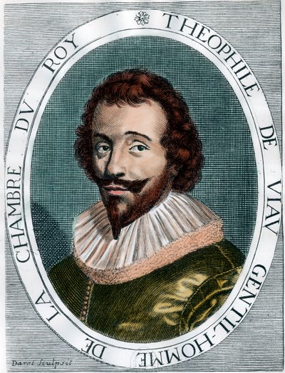 صورة الشاعر ثيوفيل دي فياو (1590 - 1626). نقش من القرن السابع عشر. مجموعة خاصة. بواسطة فنان غير معروف