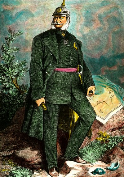 صورة وليام الأول (1797-1888) ، ملك بروسيا وإمبراطور ألمانيا. نقش مجموعة خاصة من القرن التاسع عشر بواسطة فنان غير معروف