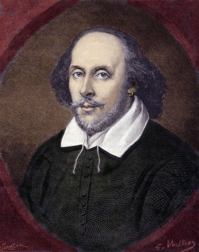 صورة وليام شكسبير (1564-1616) ، كاتب مسرحي إنجليزي. بواسطة فنان غير معروف