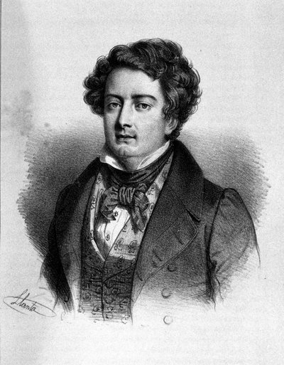 صورة من التينور الفرنسي أدولف نوريت (1802 - 1839). بواسطة فنان غير معروف