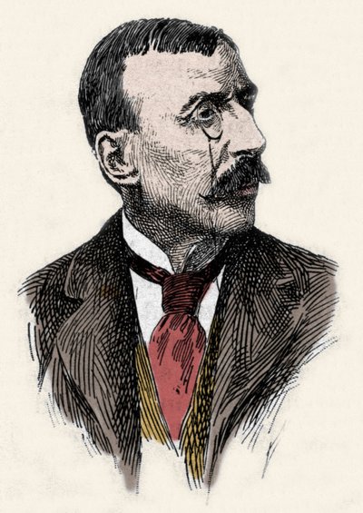 صورة للكاتب والدبلوماسي البرتغالي خوسيه ماريا دي إيكا دي كويروس أو كيروز (1845-1900). نقش القرن التاسع عشر بواسطة فنان غير معروف