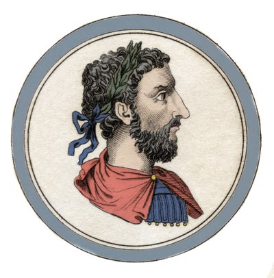 صورة للإمبراطور الروماني مارك أوريلي (قيصر ماركوس أوريليوس أنتونينوس أوغسطس) (121-180) بواسطة فنان غير معروف