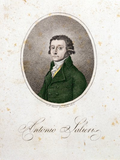 صورة للمؤلف أنطونيو ساليري (1750 - 1825). بواسطة فنان غير معروف