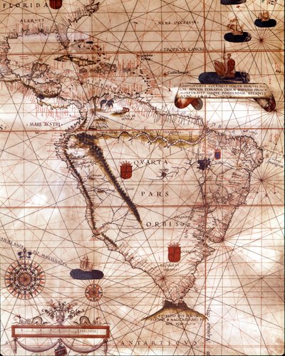 بورتولان يمثل أمريكا الجنوبية التي تنتمي إلى بارتولوميو فيلهيو. 1561. بواسطة فنان غير معروف