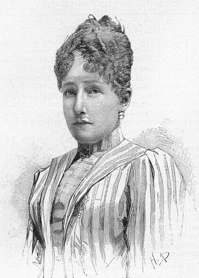 أميرة بلجيكا ستيفاني (1864-1945) ، ابنة ليوبولد الثاني ملك بلجيكا ، زوجة رودولف هابسبورغ. بواسطة فنان غير معروف