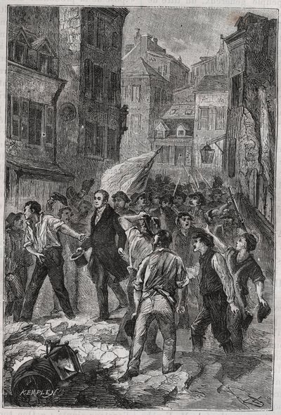 ثورة دي كانوت في ليون عام 1831 - أطلق سراح لويس بوفييه دومولارت (دومولارد) (بوفييه دومولارت) ونائب ليونيه بواسطة فنان غير معروف