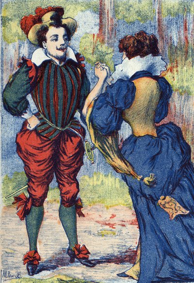 يصبح Riquet a la Houppe رجل وسيم. رسم توضيحي مجهول لـ "" Riquet a la houppe "" ، حكاية الكاتب الفرنسي شارل بيرولت (1628-1703). الصور مارسيل فاني ، جارفيل نانسي ، بدون تاريخ (أواخر القرن التاسع عشر). بواسطة فنان غير معروف