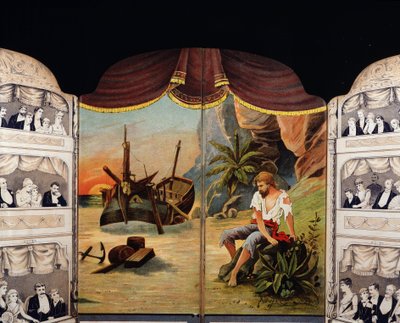 روبنسون كروزوي - غلاف كتاب دانيال دي فوي أو ديفو (1660 - 1731) بواسطة فنان غير معروف