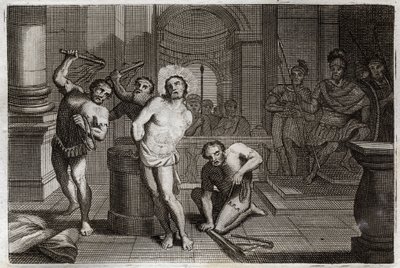 الكتاب المقدس Royaumont ، العهد الجديد: جلد يسوع المسيح. شكل توضيحي لعام 1811. بواسطة فنان غير معروف