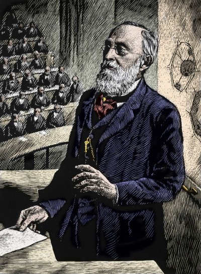 Rudolf Virchow (Virchov) (1821-1902) ، طبيب وسياسي ألماني. بواسطة فنان غير معروف