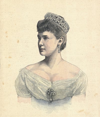 روسيا. دوقة روسيا الكبرى ماريا بافلوفنا (1892). نقش بواسطة فنان غير معروف