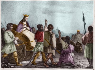 سانت كلوتيلد ، ملكة الفرنجة (ضد 475-545) ، زوجة كلوفيس الأول. بواسطة فنان غير معروف