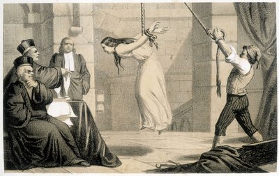 تعرضت سيرافينا أبيشيلا غالوتي للتعذيب في ساليرنو وحُكم عليها بالسجن لمدة 25 عامًا - في "" Storia d'Italia " بواسطة فنان غير معروف