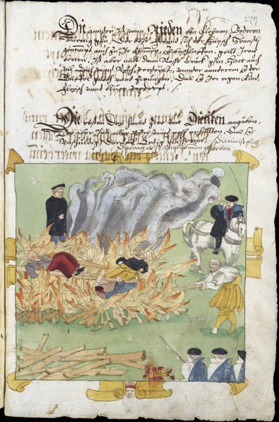 Sorcieres - حرق ثلاث ساحرات في بادن في 4 نوفمبر بواسطة فنان غير معروف