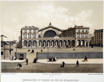 محطة سكة حديد ستراسبورغ (الآن Gare de l'Est) بواسطة فنان غير معروف